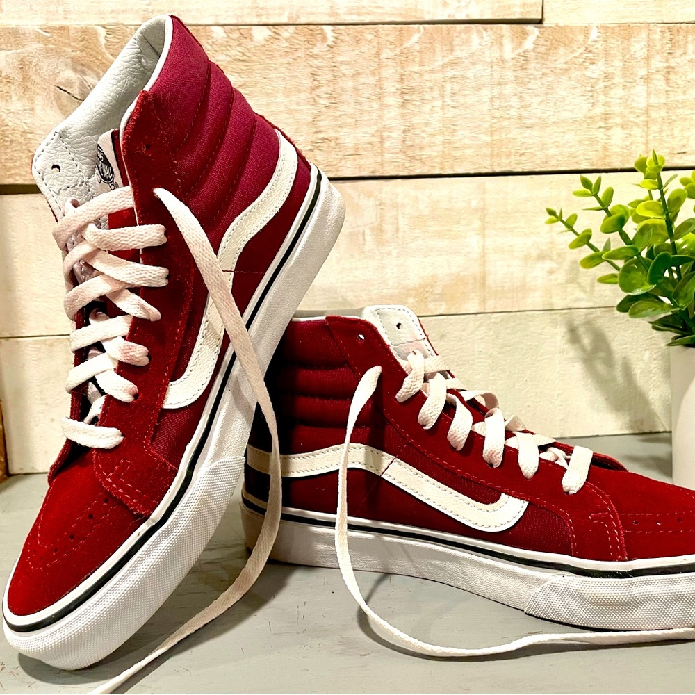 Vans High Top sneakers with soft suede upper.